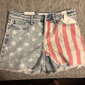 Judy blues American flag Jean shorts